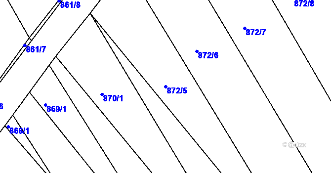 Parcela st. 872/5 v KÚ Ketkovice, Katastrální mapa