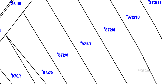 Parcela st. 872/7 v KÚ Ketkovice, Katastrální mapa