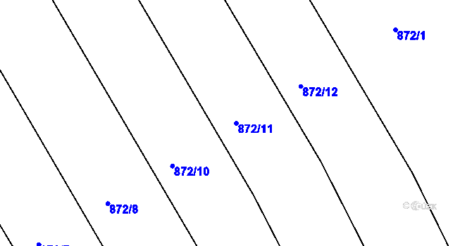 Parcela st. 872/11 v KÚ Ketkovice, Katastrální mapa