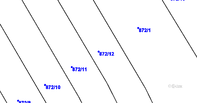 Parcela st. 872/12 v KÚ Ketkovice, Katastrální mapa