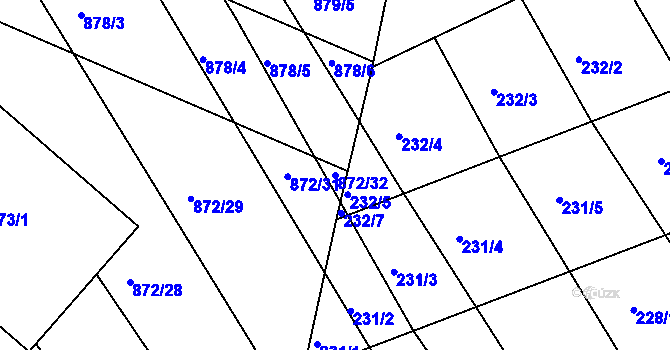 Parcela st. 872/32 v KÚ Ketkovice, Katastrální mapa