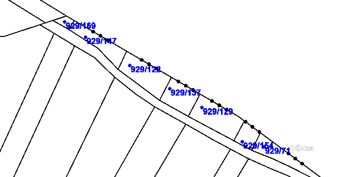 Parcela st. 929/137 v KÚ Ketkovice, Katastrální mapa