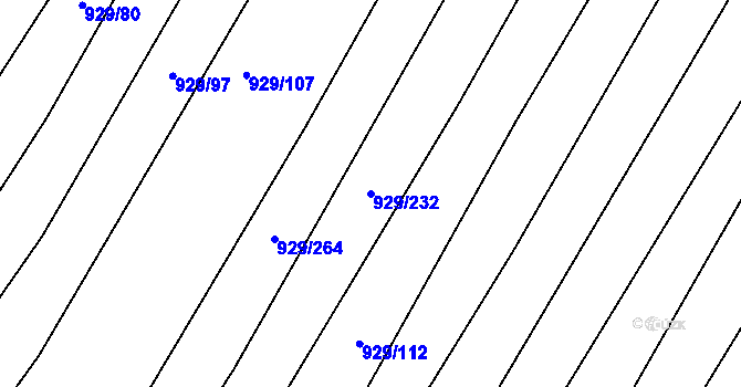Parcela st. 929/232 v KÚ Ketkovice, Katastrální mapa