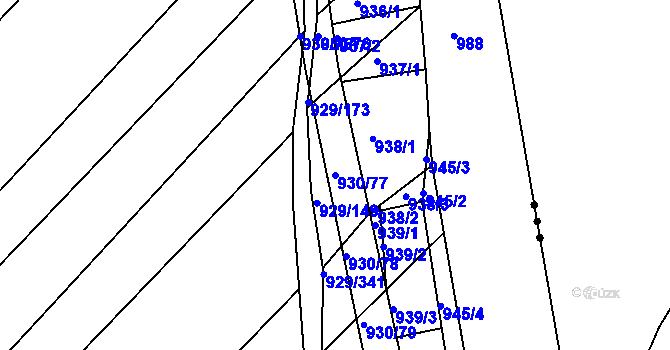 Parcela st. 930/77 v KÚ Ketkovice, Katastrální mapa