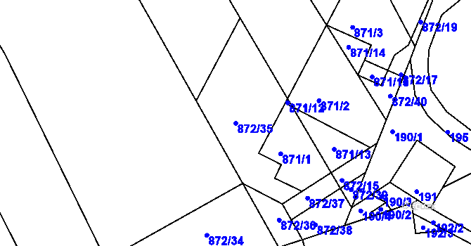 Parcela st. 872/35 v KÚ Ketkovice, Katastrální mapa