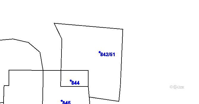 Parcela st. 842/51 v KÚ Ketkovice, Katastrální mapa