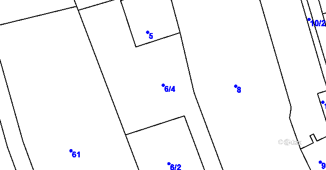 Parcela st. 6/4 v KÚ Ketkovice, Katastrální mapa