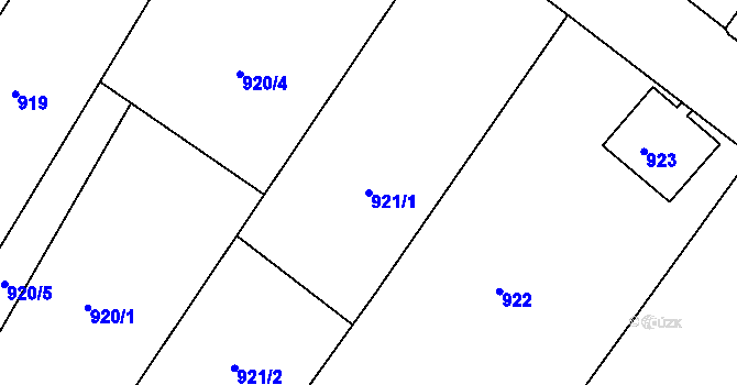 Parcela st. 921/1 v KÚ Ketkovice, Katastrální mapa