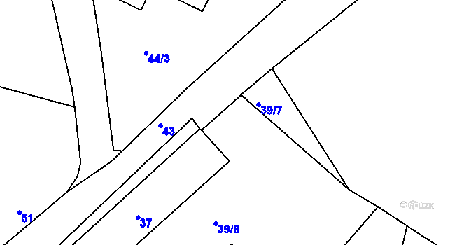 Parcela st. 38/3 v KÚ Kfely u Ostrova, Katastrální mapa