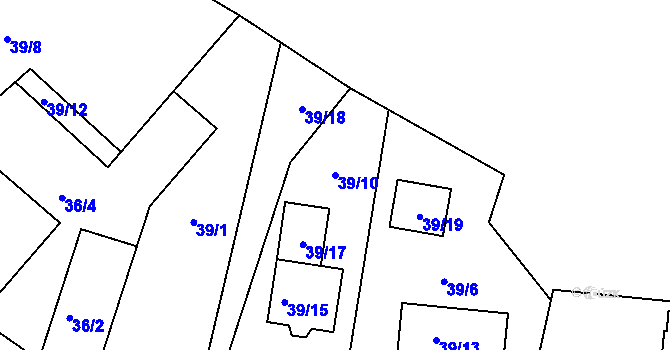 Parcela st. 39/10 v KÚ Kfely u Ostrova, Katastrální mapa