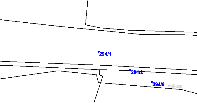 Parcela st. 294/1 v KÚ Kfely u Ostrova, Katastrální mapa