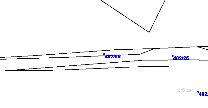 Parcela st. 402/55 v KÚ Kladina, Katastrální mapa