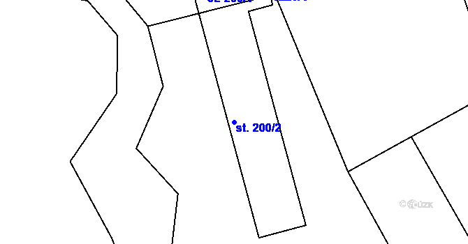 Parcela st. 200/2 v KÚ Kladná Žilín, Katastrální mapa