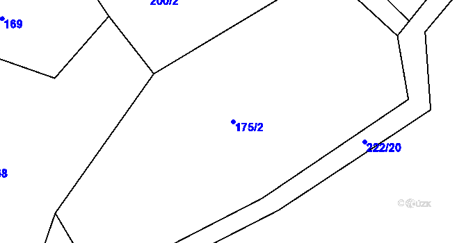 Parcela st. 175/2 v KÚ Kladná Žilín, Katastrální mapa