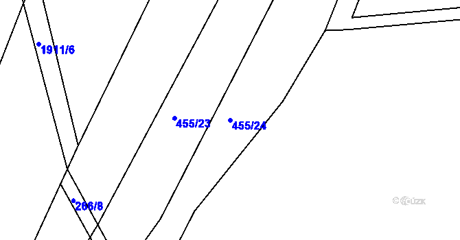Parcela st. 455/24 v KÚ Kladná Žilín, Katastrální mapa