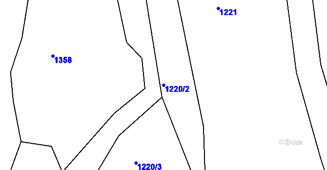 Parcela st. 1220/2 v KÚ Kladná Žilín, Katastrální mapa