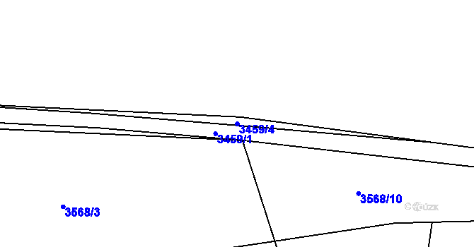 Parcela st. 3459/4 v KÚ Kladno, Katastrální mapa