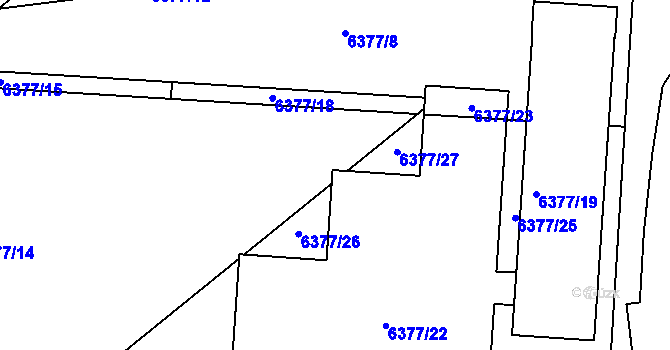 Parcela st. 6377/24 v KÚ Kladno, Katastrální mapa