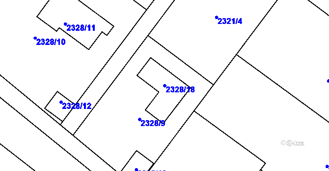 Parcela st. 2328/18 v KÚ Kladno, Katastrální mapa