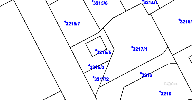 Parcela st. 3215/5 v KÚ Kladno, Katastrální mapa