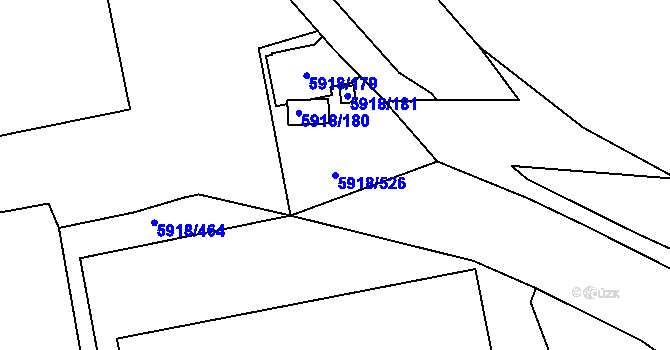 Parcela st. 5918/526 v KÚ Kladno, Katastrální mapa