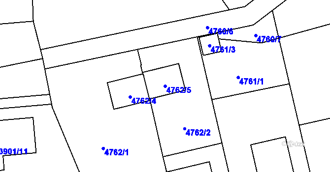 Parcela st. 4762/5 v KÚ Kladno, Katastrální mapa