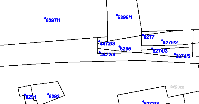 Parcela st. 4472/4 v KÚ Kladno, Katastrální mapa