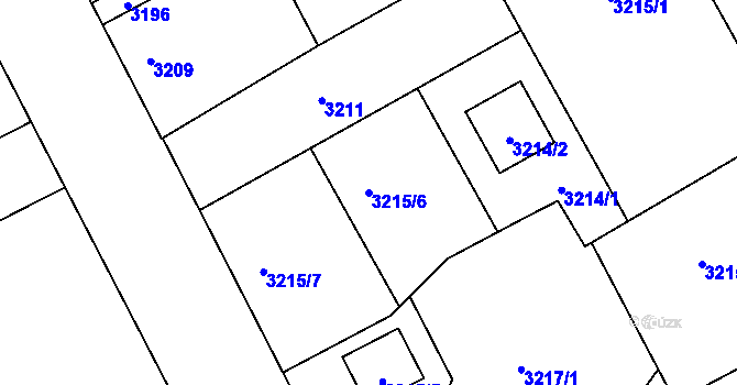 Parcela st. 3215/6 v KÚ Kladno, Katastrální mapa