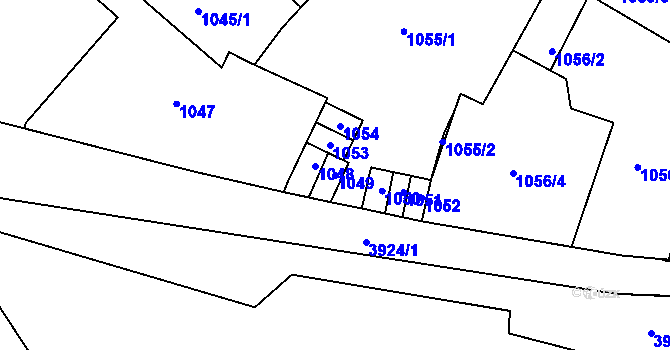 Parcela st. 1049 v KÚ Kladno, Katastrální mapa