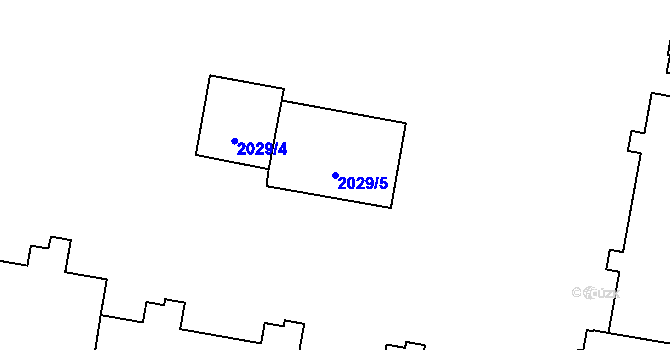 Parcela st. 2029/5 v KÚ Kladno, Katastrální mapa