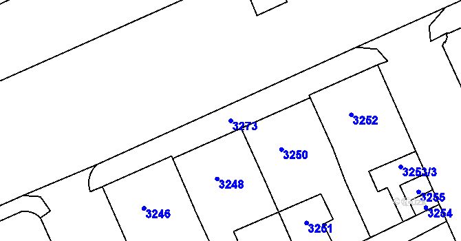 Parcela st. 3273 v KÚ Kladno, Katastrální mapa