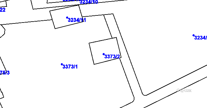 Parcela st. 3373/2 v KÚ Kladno, Katastrální mapa