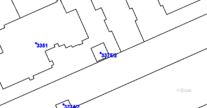 Parcela st. 3375/2 v KÚ Kladno, Katastrální mapa