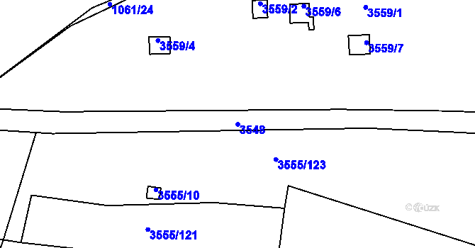 Parcela st. 3548 v KÚ Kladno, Katastrální mapa