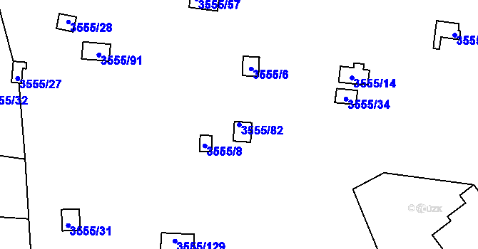 Parcela st. 3555/82 v KÚ Kladno, Katastrální mapa