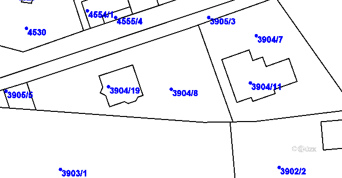 Parcela st. 3904/8 v KÚ Kladno, Katastrální mapa