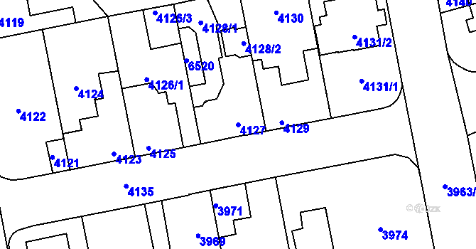 Parcela st. 4127 v KÚ Kladno, Katastrální mapa