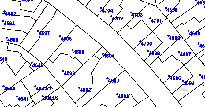 Parcela st. 4601 v KÚ Kladno, Katastrální mapa