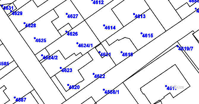 Parcela st. 4621 v KÚ Kladno, Katastrální mapa