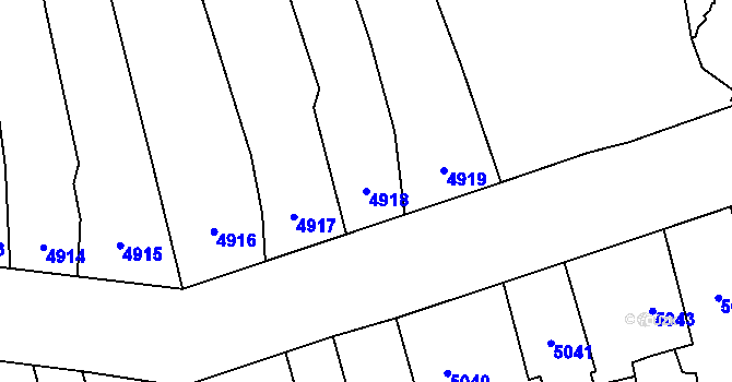 Parcela st. 4918 v KÚ Kladno, Katastrální mapa