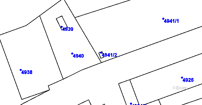 Parcela st. 4941/2 v KÚ Kladno, Katastrální mapa