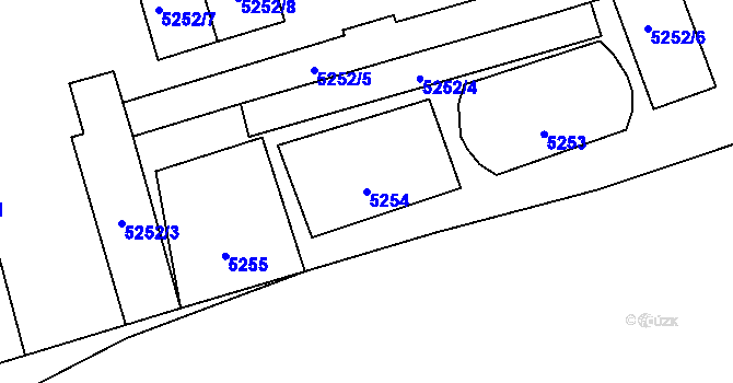 Parcela st. 5254 v KÚ Kladno, Katastrální mapa