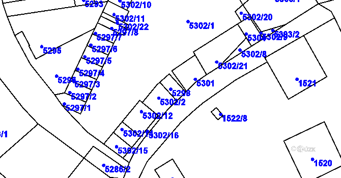 Parcela st. 5298 v KÚ Kladno, Katastrální mapa