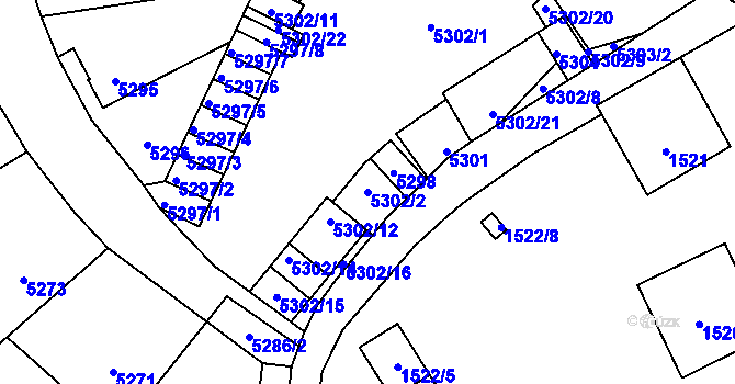 Parcela st. 5302/2 v KÚ Kladno, Katastrální mapa