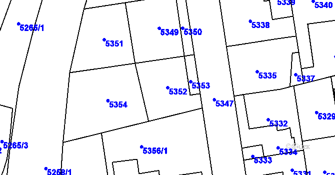 Parcela st. 5352 v KÚ Kladno, Katastrální mapa