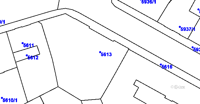 Parcela st. 5613 v KÚ Kladno, Katastrální mapa