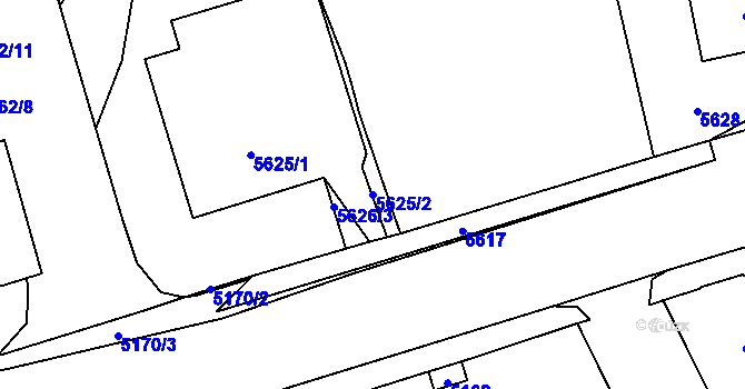 Parcela st. 5625/2 v KÚ Kladno, Katastrální mapa