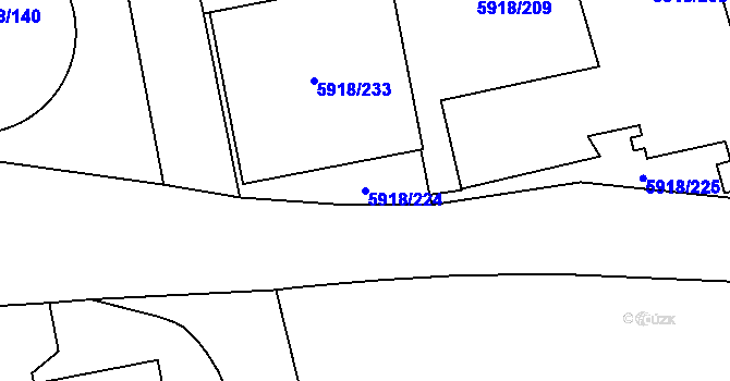 Parcela st. 5918/224 v KÚ Kladno, Katastrální mapa