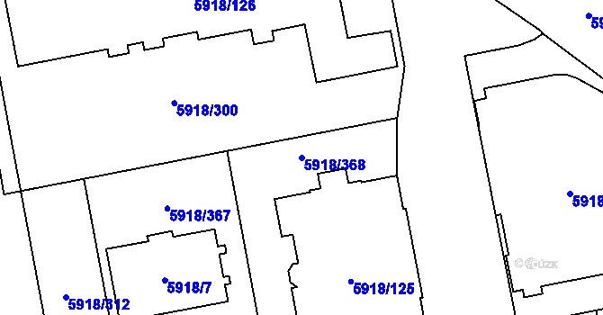 Parcela st. 5918/368 v KÚ Kladno, Katastrální mapa