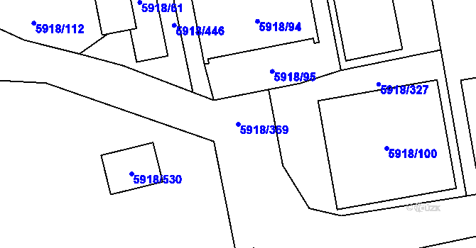 Parcela st. 5918/369 v KÚ Kladno, Katastrální mapa